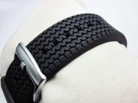 2023 ❈▬✖ CXP-时尚4 High quality black soft mountaineering diving sports outdoor 21mm22mm tire tread pattern silicone rubber strap