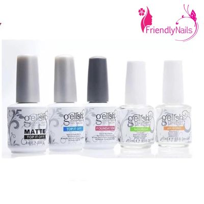 Gelish​ 15ml.​ Top​ coat​ gel ไม่ต้องเช็ดออก​ สำหรับเคลือบใส/ Base