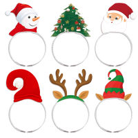 A6pcs Christmas Party Dressing Hair Band Merry Christmas Santa Claus Snowman Elk Xmas Tree Headband Noel Natal Navidad GiftsM