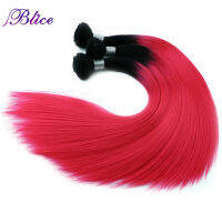 【CW】Blice Synthetic Omber Hair T1BRed Long Straight Hair Weaving one Bundles Deal Hair Weft Colorful Hair Pieces For Girls