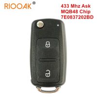 กุญแจรถยนต์แบบกดปุ่ม7E083720 2BD สำหรับขนส่ง VW Amarok T6 433Mhz กุญแจชิป MQB48