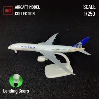 มาตราส่วน1:250โลหะเครื่องบินรุ่นจำลอง,United Airlines B787เครื่องบินการบินตกแต่งขนาดเล็กศิลปะคอลเลกชันเด็กของเล่นเด็ก