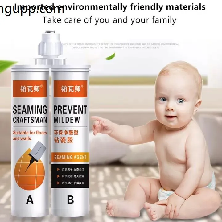 Bright white Double tube Tile Gap Beauty Grout Epoxy Aide Repair Seam