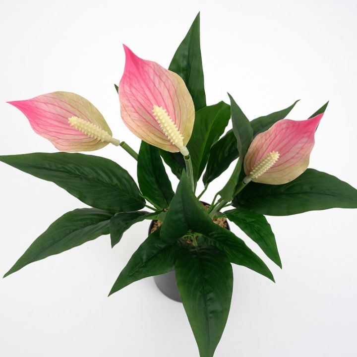 dt-hot-artificial-peace-lilies-pink-white-palm-anthurium-fake-spathe-flower-green-plant-outdoor-wedding-home-decor-simulation-flowersth