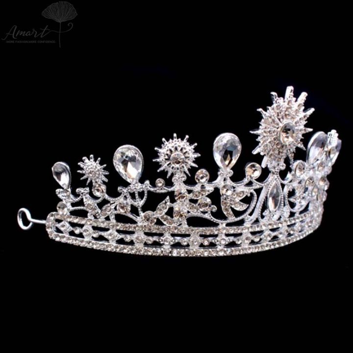 amart-baroque-princess-มงกุฎดอกทานตะวันเจ้าสาวงานแต่งงานอุปกรณ์เสริมผมงานแต่งงาน-rhinestone-มงกุฎเจ้าสาว-tiara