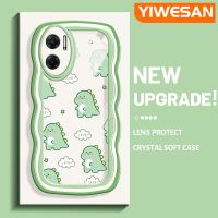 YIWESAN เคสสำหรับ Xiaomi MI Xiaomi MI Redmi 10 5G Note 11E 5G Redmi 11 Prime น้อยน่ารักการ์ตูนไดโนเสาร์สีสันสดใสเส้นขอบเคสโทรศัพท์แบบใสนิ่มแฟชั่นกันกระแทกเคสโปร่งใสป้องกันเลนส์กล้อง