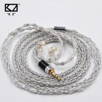 ■☂● KZ 8 Core Silver Blue Earphones Cable Hybrid 784 Cores Silver Plated Upgrade Cable for KZ ZSN ZSX DQ6 ZAX ZS10 PRO CCA CSN CA16