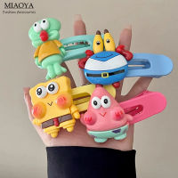 MIAOYA SpongeBob ปิ่นปักผมการ์ตูนสีสำหรับผู้หญิงอินเทรนด์อุปกรณ์ผมสำหรับเด็กของขวัญนักศึกษาแฟชั่น