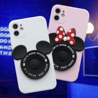 QHY - Silicone mouse white pink Couple style case compatible for 14 13 6s 7 8 plus X max pro cartoon Soft mobile phone shell