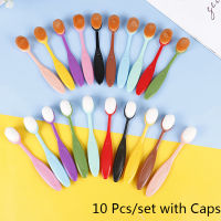 10PcsSet Smooth Blending Makeup Brushes Set Drawing Painting Brushes Flat Kit For Diy Scrapbooking Making Ink Application Tools