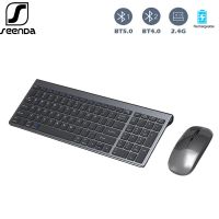 Seenda Multi-Device Bluetooth Keyboard Mouse Set For Macbook Tablet Ipad PC 2.4G Wireless Gaming Keyboard For PC Computer