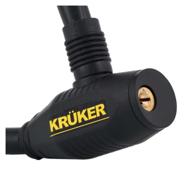 กุญแจจักรยาน-kruker-cable-lock-สีดำ-ไม่พอใจยินดีคืนเงิน-ห่วงโซ่กุญแจ