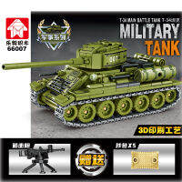 ProudNada Toys ตัวต่อเลโก้ เลโก้ รถถัง ทหาร LEYI MILITARY TANK T-34 MAIN BATTLE TANK 506+ PCS 66007