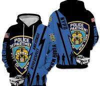 （ALL IN STOCK XZX）  T-Shirt, Hoodie - Custom Name NYPD Police Department 3D Printed  01  (Free customized name logo for private chat, can be changed with or without zipper)