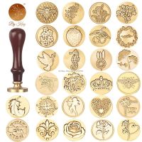 Brass Wax Seal Stamp Diy Fire Lacquer Greetings Gaisy Rose Strawberry Flower Wasp Seals Wedding Invitation Sealing Wax Stamp