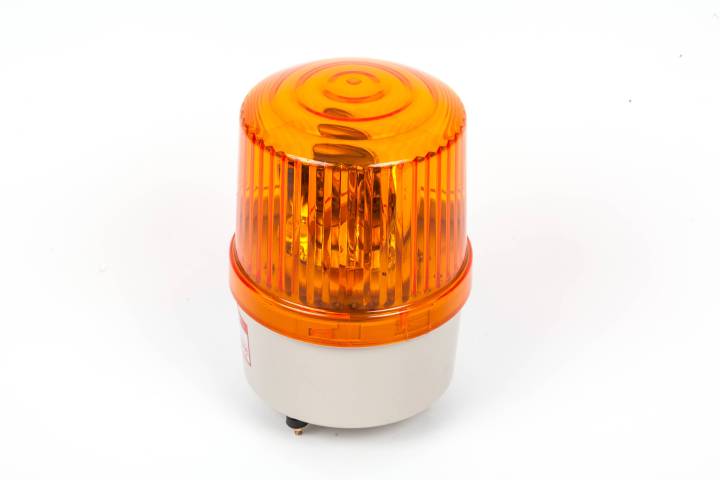 ไฟไซเรน LED ไฟฉุกเฉิน ไฟหมุน ขนาด 4นิ้ว สีแดง สีเหลือง Warning Light 220V ไม่มีเสียง เสียบไฟบ้านได้เลย