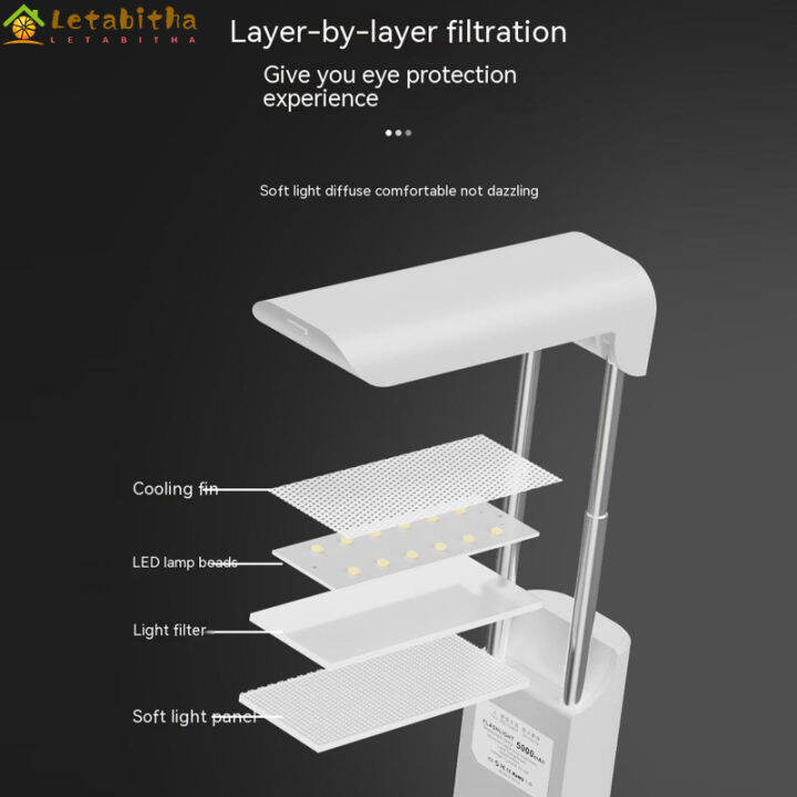 โคมไฟโต๊ะเขียนหนังสือ-led-3ปรับระดับได้ความสว่างชาร์จ-usb-ไฟอ่านหนังสือไฟกลางคืน-pelindung-mata