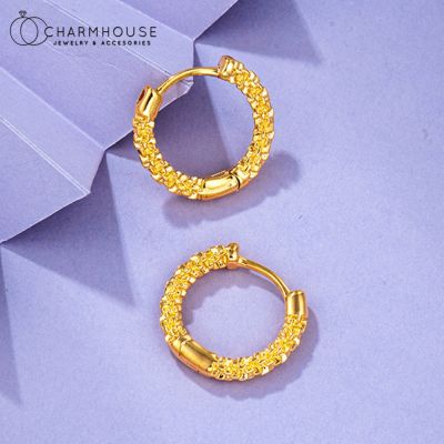 【YP】 Gold Plated Hoop Earrings 20mm Twisted Small Ear Cuff Brincos Jewelry Accessories Gifts