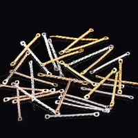 【YF】✘  100p 20/25/30mm  Earring Twisted tassel bar Ear Pin Clip Accessories Jewelry making