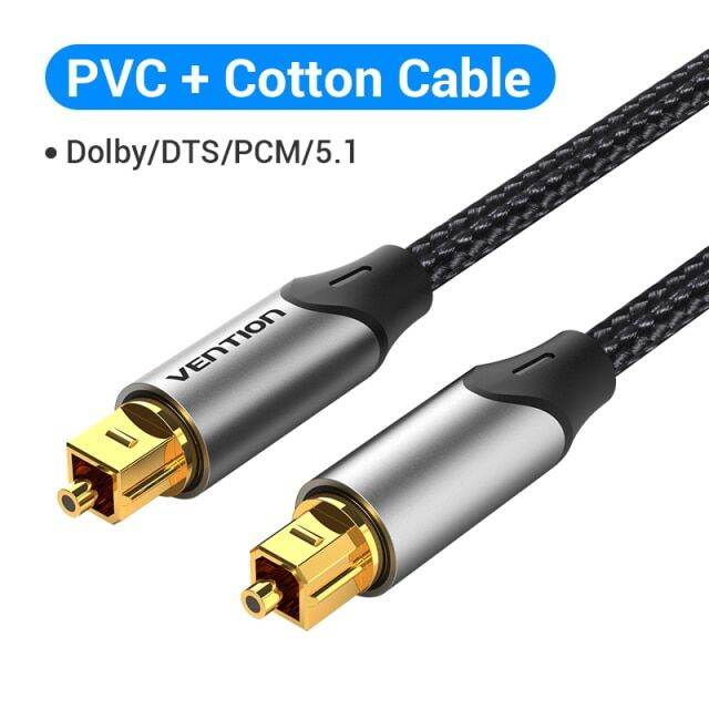 Vention Digital Optical Audio Cable Toslink SPDIF Coaxial Cable 1m 2m