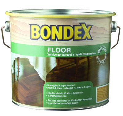 FLOOR Quick Drying Bondex บอนเด็กซ์ ฟลอร์ ผลิตภัณฑ์เคลือบพื้นไม้ เพิ่มความคงทนสูง ขัดถูได้