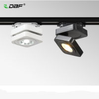 [DBF]Ultra-thin Square 10W 7W 5W Rail Track Fixture COB Rail Spotlight LED Track Light AC220V BlackWhite Guide Rail Track Light