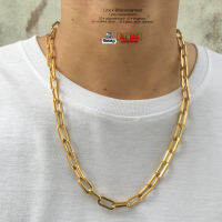 สร้อยคอ โซ่ใหญ่ 8มิลทอง Oval necklace hiphop สแตนเลสแท้ Stainless แฟชั่นชาย แฟชั่นผู้หญิง 316l allacc