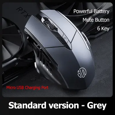 เมาส์ไร้สาย Inphic PM6/F1 (มีแบตในตัว) Rechargeable Mouse Wireless (ปรับ 1600 DPI ได้ด้วย) (Premium LED battery indicator ผิวสัมผัสดี) silent คงทน เม้าส์ไร้สาย