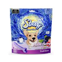 New STARRY DENTAL TREATS ขนมขัดฟันสุนัข  รสมิกซ์ เบอร์รี่ (6 ชิ้น /1 ซอง) 168 g