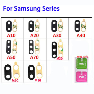 คุณภาพสูงสำหรับ Samsung Galaxy A70 A10 A20 A30 A40 M10 M20 M30ด้านหลังเลนส์กล้องถ่ายรูปฝาครอบกระจกที่มีกาวสำหรับเปลี่ยน