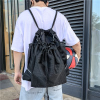 Portable Drawstring Basketball Backpack Mesh Bag Football Soccer Volleyball Ball Storage Bags Outdoor Sports Traveling Gym Yoga