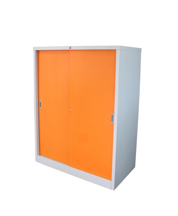 ตู้บานเลื่อนทึบ KSS-152K-OR (สีส้ม)