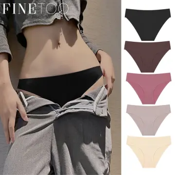 Simple And Comfortable Silk Underwear Solid Color Soft Women's Silk Panties