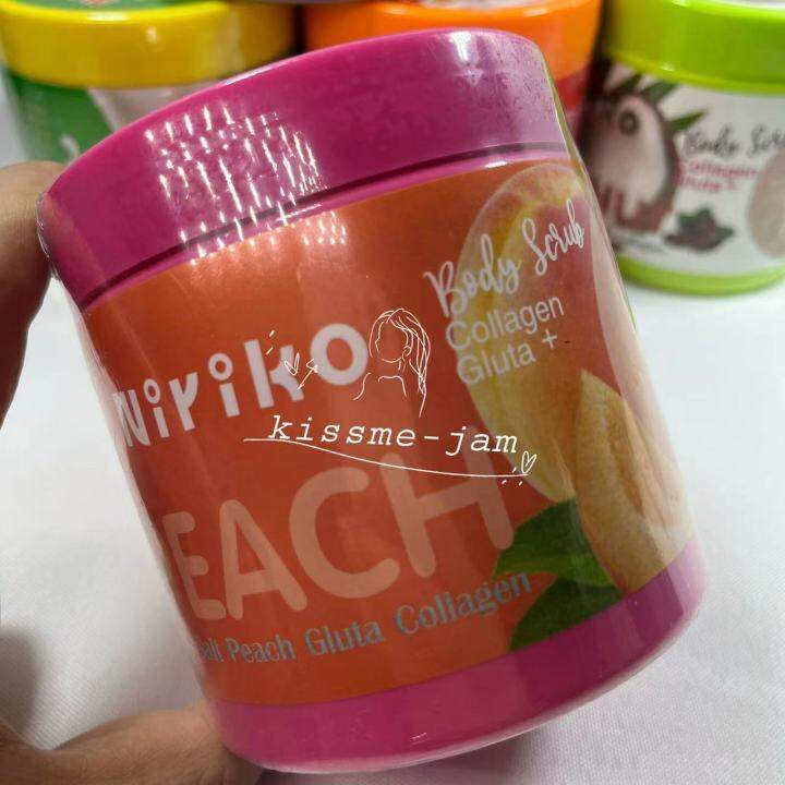 flash-sale-พร้อมส่ง-niriko-peach-เกลือสปาสคับขัดผิว-พีช-คอลลาเจน-700-มล