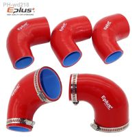 Universal 90 Degrees Reducer Silicone Tubing Braided Hose Car Intercooler Turbo Mechanical Plumbing Connecting Red Multi Size