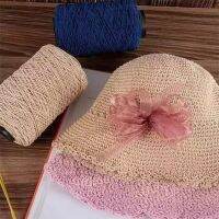 เส้นด้ายถักใยไหม250กรัม/ลูกสำหรับสานเส้นใหญ่สีศิลปะเรียบง่าย DIY Topi Renda กระเป๋า Placemats ใหญ่บิดท่อ