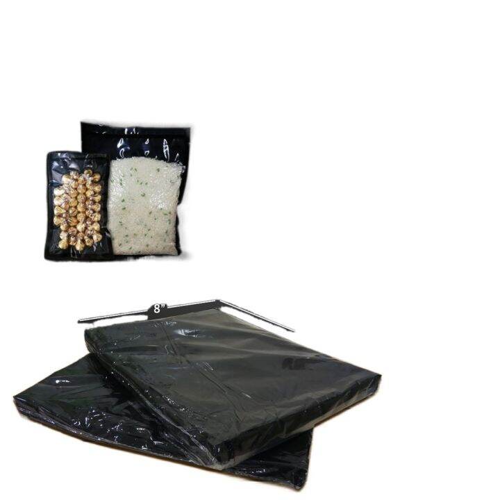 【COD4】 Nylon PE Vacuum Plastic Bags 8x11 Half Clear Black ( 500gm