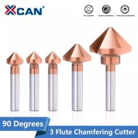 XCAN Chamfer Cutter 4.5-50mm 3 Flute 90 Degrees TiCN Coated HSS Drill Bit Wood Metal Hole Cutter Countersink Drill Bit Drilling Drills Drivers
