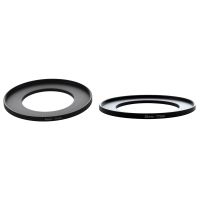 2 Pcs Camera Lens Filter Step Up Ring Adapter Black Metal Camera Step Up Filter Ring Adapter, 49Mm-77Mm &amp; 55Mm-77Mm