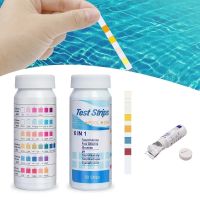 50 PCs 6 in 1 Swimming Pool Spa Water Quality Dip Test Strips Residual Chlorine Ph Value Alkalinity Hardness Test Papers Inspection Tools