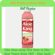 Sữa chua uống nha đam vị Dâu Aloe King Yogos OKF 500ml - Hàn Quốc