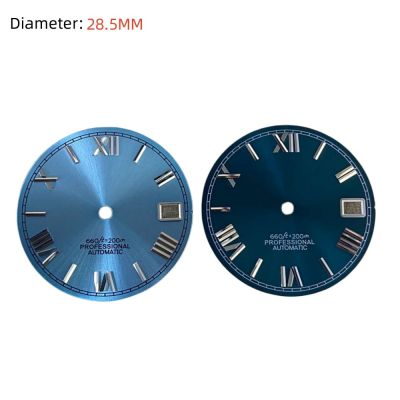 28.5Mm Watch Dial No Luminous Roman Numeral Watch Dial For NH35 NH36 Movement