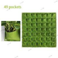 49 Pockets Garden Hanging Pots Vertical Wall-mounted Planting Flower Plant Grow Bag Nursery Supplies Yard YB8TH