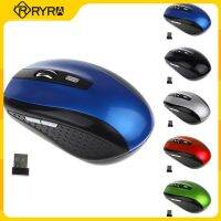 RYRA เมาส์ไร้สายเล่นเกมเมาส์สรีรศาสตร์6คีย์2.4Ghz เมาส์ Mouse Komputer เกมเมอร์สำหรับเล่นเกมออฟฟิศ