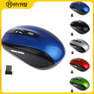 RYRA เมาส์ไร้สายเล่นเกมเมาส์สรีรศาสตร์6คีย์2.4Ghz เมาส์ Mouse Komputer เกมเมอร์สำหรับเล่นเกมออฟฟิศ