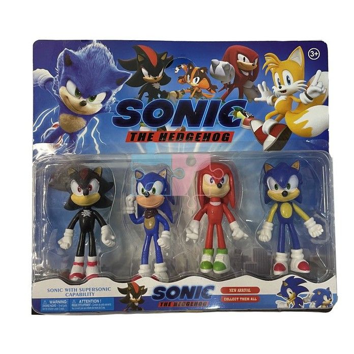 Great value offer Sonic The Hedgehog Figurine 4 in 1 Toy Knuckles Tails ...