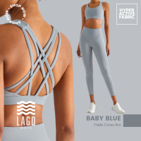 [LAGO Sport Bra] Triple Cross Bra สปอร์ตบรา เสื้อออกกำลังกาย เสื้อกีฬา ผู้หญิง รุ่น Triple Cross Bra พร้อมฟองน้ำ