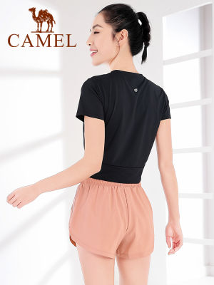 Camel sports womens sports t-shirt short sleeve running yoga tops for female