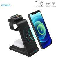 ZZOOI 25W 3 IN 1 Wireless Charger Stand For Apple Watch 8 7 SE 6 5 AirPods 3 Pro For iPhone 14 13 12 11 XS XR X 8 Fast Charging Dock