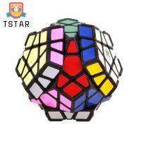 Tstar【จัดส่งรวดเร็ว】 Dayan Megaminx 12แกนคิวบิกแบบสิบสองด้าน3ระดับพร้อมฐานดำ